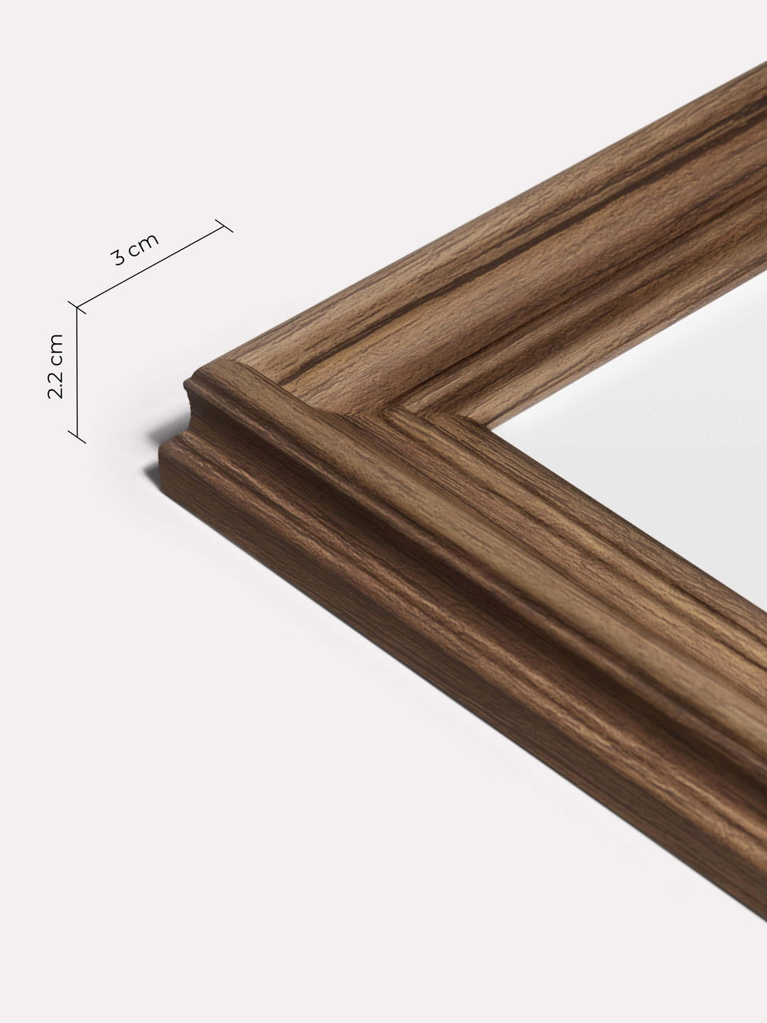 Decorative Frame, Walnut, 70x100 cm - Close-up view