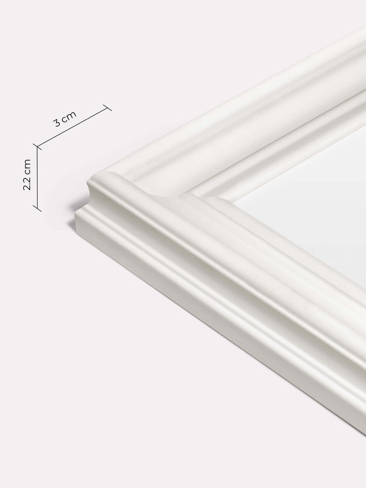 Decorative Frame, White, A4 - Close-up view